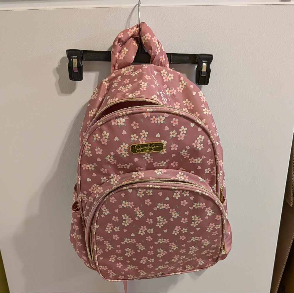 Jessica Simpson Backpack School Floral Adjust‎ Straps Pink
